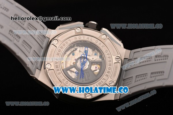 Audemars Piguet Royal Oak Offshore Chrono Swiss Valjoux 7750 Automatic Steel Case with Grey Dial and Silver Arabic Numeral Markers (EF) - Click Image to Close